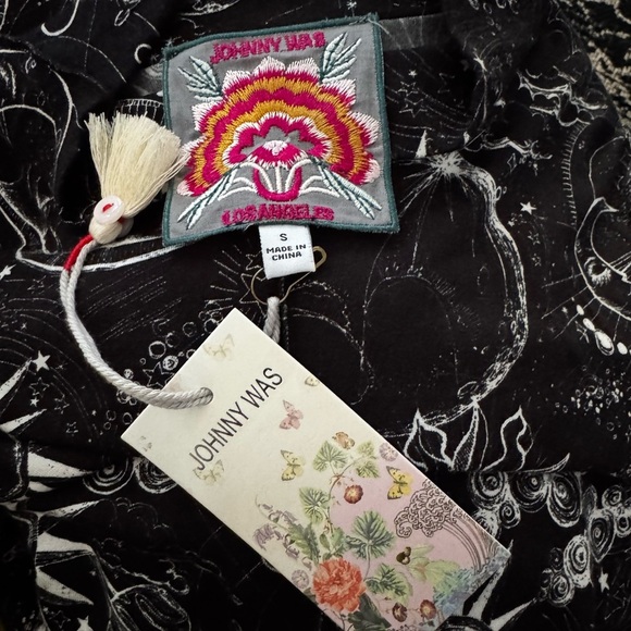 JOHNNY WAS JANIE FAVORITE SEAMED MOCK NECK DRESS MINA SMALL Sun moon star NWT 99 - Picture 3 of 9